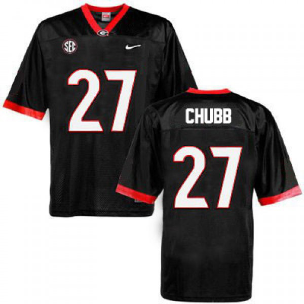 Georgia Bulldogs Nick Chubb #27 College Jersey - Black